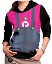 Moletom Peach feminino Super Mario Bros blusa Jogo casaco Moletom Peach feminino Super Mario Bros blusa Jogo casaco