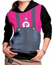 Moletom Peach feminino Super Mario Bros blusa Jogo casaco