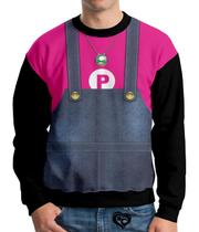 Moletom Peach Infantil UNISSEX Super Mario Bros Casaco Blusa