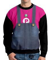 Moletom Peach Infantil UNISSEX Super Mario Bros Casaco Blusa