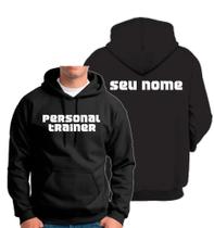 moletom personal trainer com seu nome nas costas personalizado