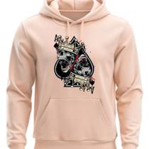 Moletom personalizado Com capuz Cartas e Caveiras Moletom personalizado Com capuz Cartas e Caveiras