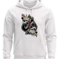 Moletom personalizado Com capuz e bolso Cartas e Caveiras Top Moletom personalizado Com capuz e bolso Cartas e Caveiras Top