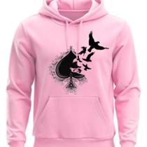 Moletom Personalizado Com Capuz Passaros e Carta
