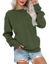 Moletom PGANDS feminino com gola redonda e manga comprida, blusa casual Moletom PGANDS feminino com gola redonda e manga comprida, blusa casual