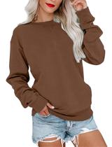 Moletom PGANDS feminino com gola redonda e manga comprida, blusa casual Moletom PGANDS feminino com gola redonda e manga comprida, blusa casual