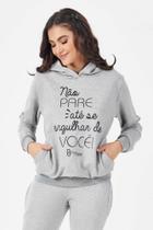 Moletom Plus Size Com Bolso "Não Pare" Moletom Plus Size Com Bolso "Não Pare"