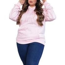 Moletom plus size com capuz feminino moda fashion