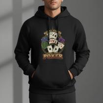 Moletom Poker Royal Flush Estilizado Flanelado Premium Confi Moletom Poker Royal Flush Estilizado Flanelado Premium Confi