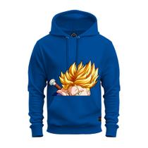 Moletom Premium Algodão Unissex Blusa De Frio Bolso e Capuz Goku Mega Saiajim