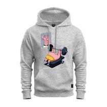 Moletom Premium Algodão Unissex Blusa De Frio Bolso e Capuz Patrick Pesos