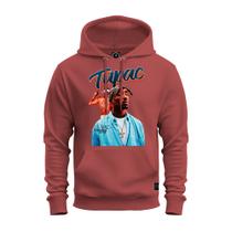 Moletom Premium Algodão Unissex Blusa De Frio Bolso e Capuz Tupac Shakur