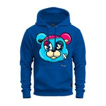 Moletom Premium Algodão Unissex Blusa De Frio Bolso e Capuz Urso Abatido