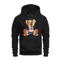 Moletom Premium Algodão Unissex Blusa De Frio Bolso e Capuz Urso Can