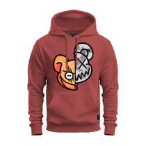 Moletom Premium Algodão Unissex Blusa De Frio Bolso e Capuz Urso Metades