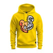 Moletom Premium Algodão Unissex Blusa De Frio Bolso e Capuz Urso Metades