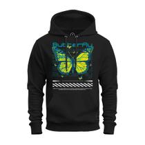 Moletom Premium Estampado Algodão Bolso e Capuz Butterfly
