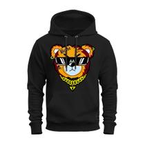 Moletom Premium Estampado Algodão Bolso e Capuz Urso Oculos Brabe