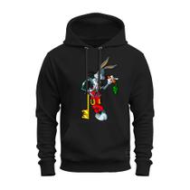 Moletom Premium Estampado Confortável Canguru Coelho Cenoura