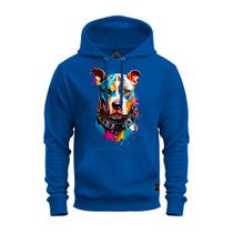 Moletom Premium Estampado Confortável Canguru Dog Olhar Colors