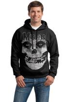 Moletom Preto Banda Misfits C/Capuz Bomber Rock