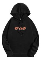 Moletom Preto Not Bound com Estampa Urbana Estilizada Quente