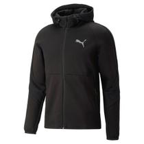 Moletom Puma Aberto Evostripe Full Zip Big Logo Preto