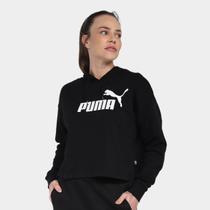 Moletom Puma Cropped Logo C/ Capuz Feminino