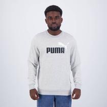 Moletom Puma ESS+ 2 Col Big Logo FL Cinza e Preto