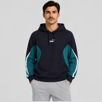 Moletom Puma Ess Block Hoodie Azul-Marinho