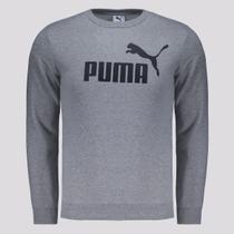 Moletom Puma ESS NO. 1 Logo Crew Juvenil Cinza