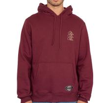 Moletom Quiksilver Canguru Chrome Three Logo WT26 Vinho Moletom Quiksilver Canguru Chrome Three Logo WT26 Vinho