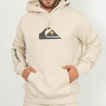 Moletom Quiksilver Canguru Comp Logo PS WT26 Masculino Areia Moletom Quiksilver Canguru Comp Logo PS WT26 Masculino Areia