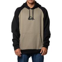 Moletom Quiksilver Canguru Raglan Logo 280G WT24 CaquiPreto