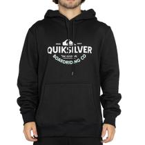 Moletom Quiksilver Canguru Typed Out Arch 18 WT25 Preto Moletom Quiksilver Canguru Typed Out Arch 18 WT25 Preto