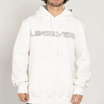 Moletom Quiksilver Canguru Word Block WT25 Masculino Branco Moletom Quiksilver Canguru Word Block WT25 Masculino Branco