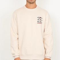 Moletom Quiksilver Careca Three Logo WT26 Masculino Areia Moletom Quiksilver Careca Three Logo WT26 Masculino Areia