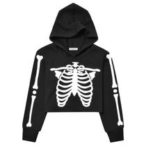 Moletom recortado Perfashion Teen Girl Halloween Glow in Dark Moletom recortado Perfashion Teen Girl Halloween Glow in Dark