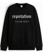 Moletom Reputation Taylor Swift Cantora Blusa De Frio Gola Redonda