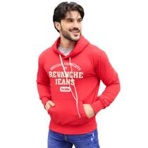 Moletom Revanche Masculino Com touca e Bolso Canguru Cordao Moletom Revanche Masculino Com touca e Bolso Canguru Cordao
