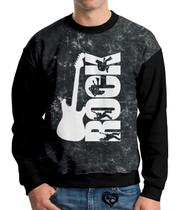 Moletom Rock N Roll Adulto Guitarra UNISSEX Blusa casaco