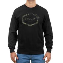 Moletom RVCA Careca Hawaiian Hex WT23 Masculino Preto Moletom RVCA Careca Hawaiian Hex WT23 Masculino Preto