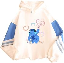 Moletom SANMU com design de bloqueio de cores universe stitch