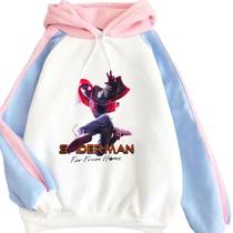 Moletom Sanmu Homem-Aranha - Design Color Block Hip Hop