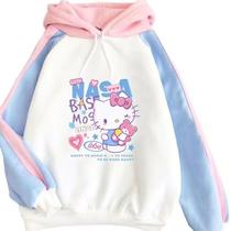 Moletom SANMU Loose Digital Pattern Hello Kitty Smile Moletom SANMU Loose Digital Pattern Hello Kitty Smile