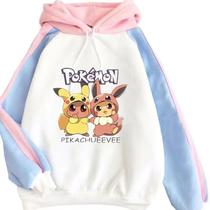 Moletom SANMU Loose Digital Pattern Pikachu Eevee unissex