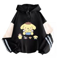 Moletom Sanmu Pom Pom Purin com design de bloqueio de cores