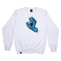 Moletom Santa Cruz Careca Screaming Hand Front WT23 Branco