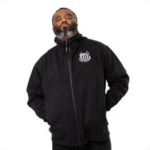 Moletom Santos Canguru Ziper Escudo Bordado com Capuz Moletom Santos Canguru Ziper Escudo Bordado com Capuz