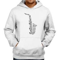 Moletom Saxofone Notas Musicais - Foca na Moda Moletom Saxofone Notas Musicais - Foca na Moda